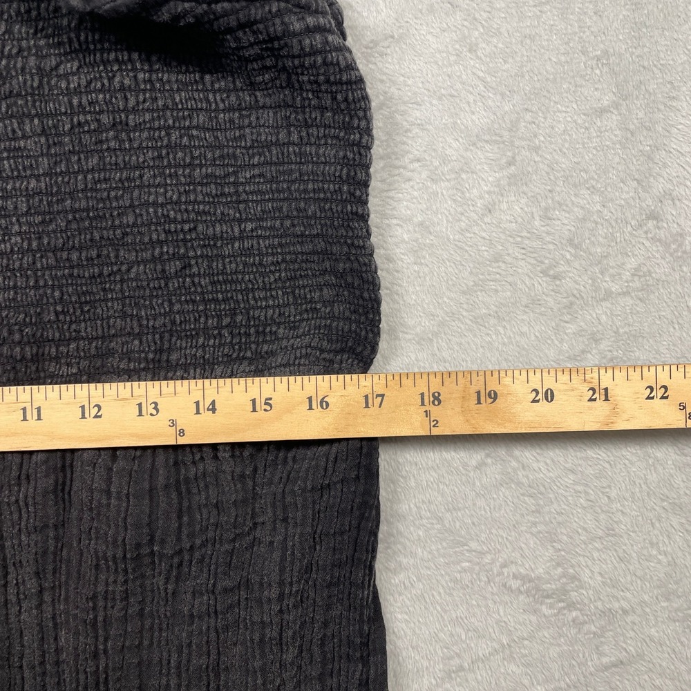 Anthropologie Dress Women XL Charcoal Grey Strapless Smocked Gauze Maxi Tiered - Picture 5 of 8